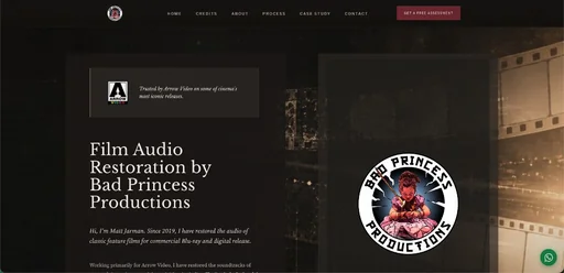 Bad Princess Restoration website homepage
